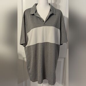 Nike golf gray and white golf polo Sz: XL